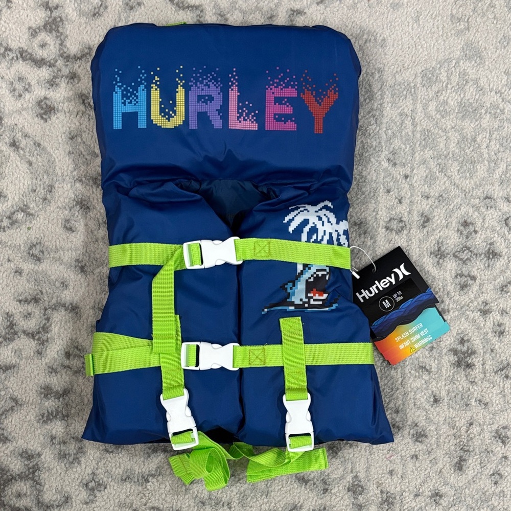 Hurley Navy Vest with Lime Straps